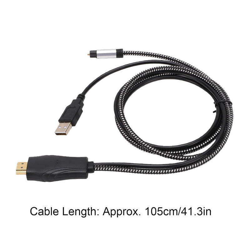 192KHz HDMI ARC to Optical Audio Converter for TV to Soundbar, Plug & Play 3.4ft/1.05m ARC to Optical Cable Audio Extractor Adapter Splitter for Sound System Speaker Home Theater Support Dolby/DTS 5.1