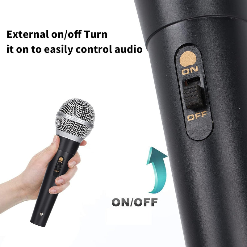 Professional Dynamic Karaoke Vocal Microphone with Cable. Metal Body (Blue/Grey) Blue/Grey