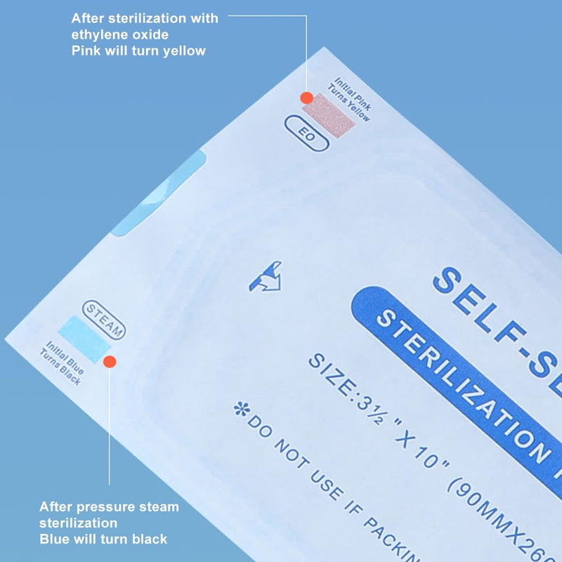 Sterilization Bags, 60 Pieces Self Sealing Sterilization Bags, Disinfectant Bags for Autoclaves, Sterilization Bags, Bags