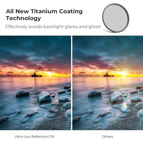 K&F CONCEPT 67mm Ultra-Low Reflectivity Circular Polarizer CPL Lens Filter