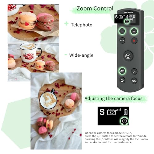 Remote Control for Sony Camera,USB-C Rechargeable Wireless Shutter Release Black Display Remote Control for Sony