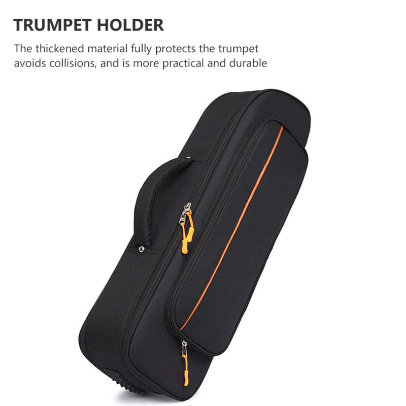 Vaguelly Trumpet Bag Trumpet Backpack Case Lightweight Trumpet Gig Bag with Adjustable Shoulder Straps, Musical Instrument Pouch Outdoor Trumpet Carrying Bag Trumpet Holder