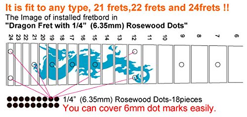 Jockomo Dragon Fret Abalone Blue Guitar Inlay Sticker