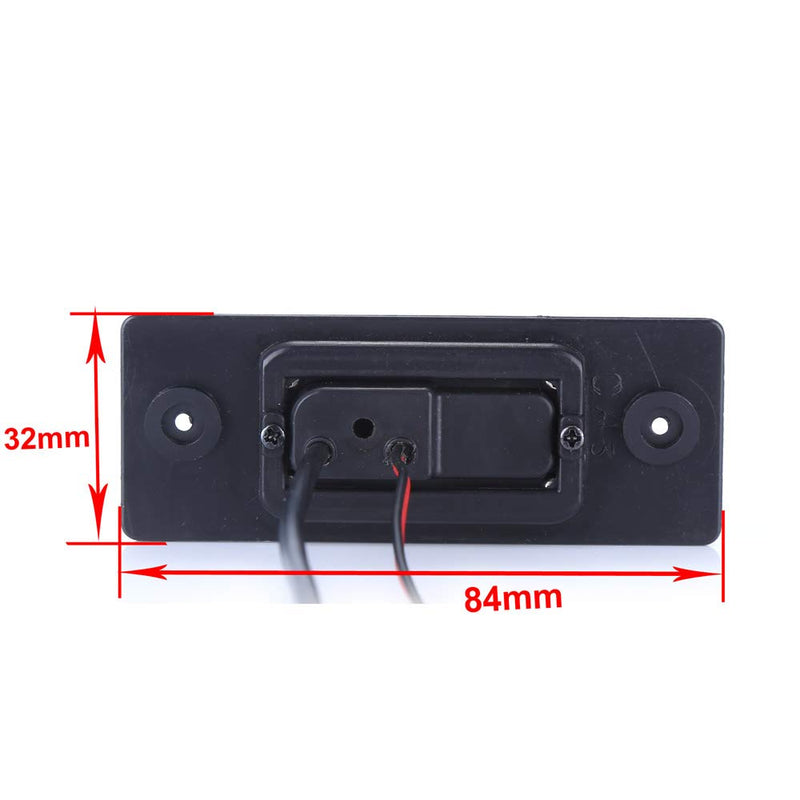 170 Degree Viewing Angle Rear View Back up Camera HD CCD License Plate Light Parking Camera Replacement for Audi TT 8J 2007/Porsche Cayenne 9PA 2003-2010(NO.DC604) NO.DC604 size=84mmx32mm