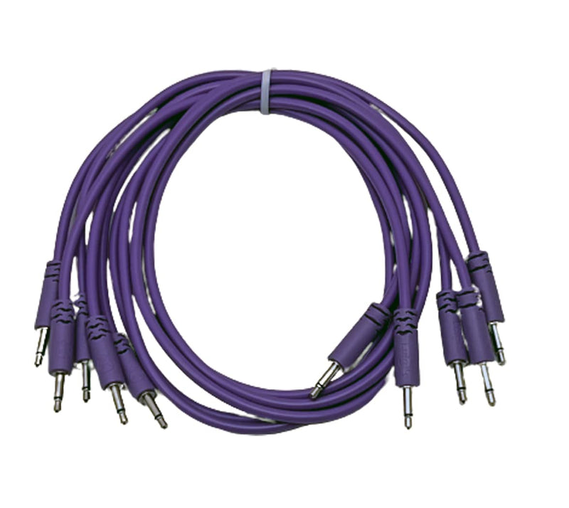 Luigis Modular Supply Spaghetti Eurorack Patch Cables - Package of 5 Purple Cables, 24 (60 cm)