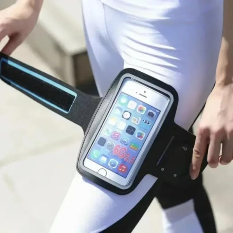 Outdoor Sports 5.5inch Mobile Phone Armband Smartphone Key Holder Gym Running Phone Bag Arm Band Cases for Samsung iPhone Holder (Black) black