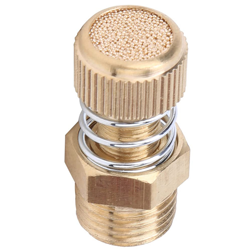 10 Pcs Threaded Pneumatic Silencer Brass BSPT Male Thread Solenoid Valve Muffler Muffler (1/4) 1/4