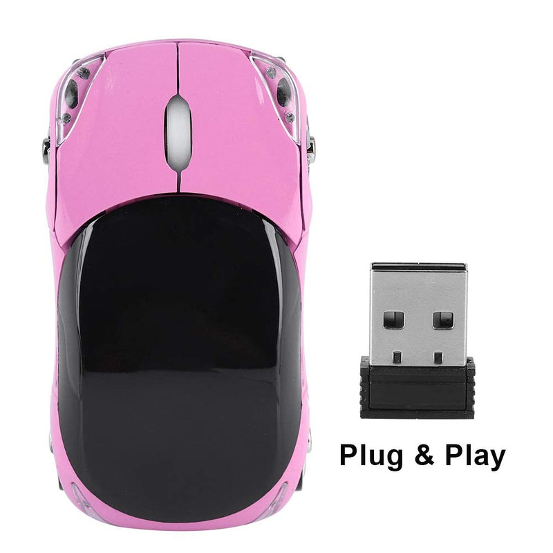 1600DPI Portable Wireless Mouse with 3 Buttons,10M 2.4G Bluetooth Optical Mouse with a Receiver Storage, Mouse for Mac/ME/Windows PC/Tablet Gaming Office(Pink) Pink