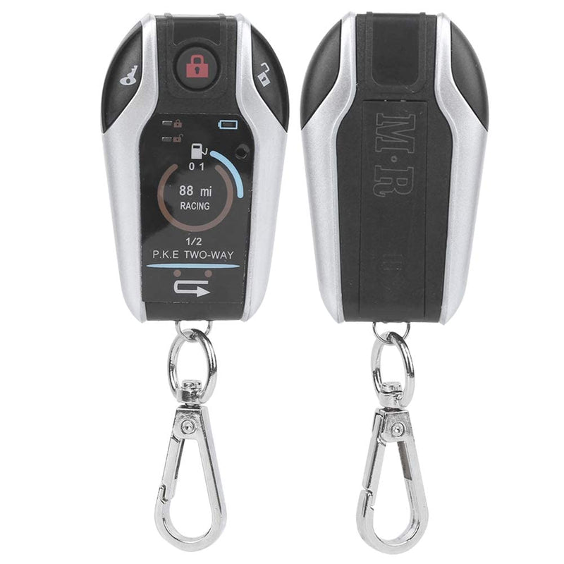 Qiilu 12V 2 Way Motorcycle Security Alarm System with Remote Control, Anti-Theft Security Burglar Alarm System