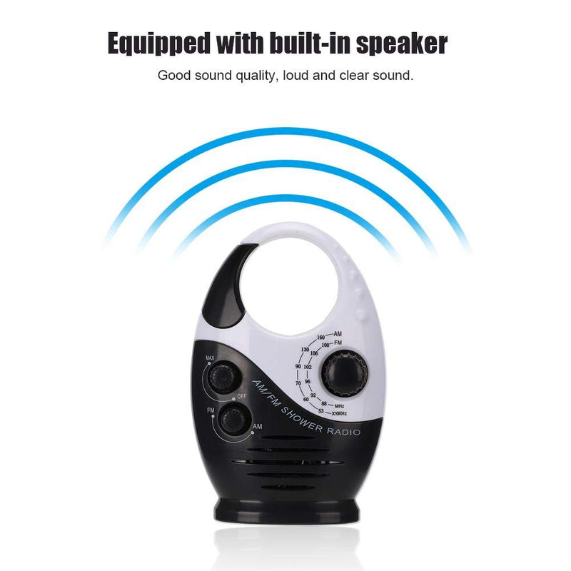 [AUSTRALIA] - AM/FM Radio, Multifunctional Portable Shower Bathroom Hanging Music Radio Built-in Speaker Daily Sound 