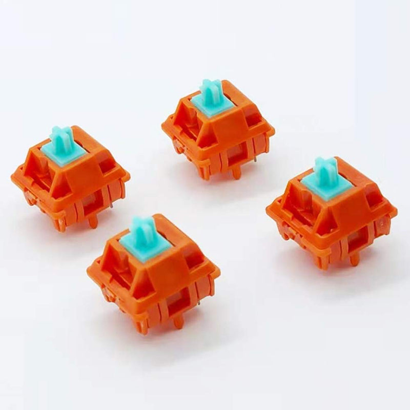 TECSEE Purple Panda PME Material Linear Keyboard Switches | Cherry-Style | Mechanical Gaming Keyboards | Long Stem | Plate Mounted | SMD 5 Pin RGB Switches for Backlit Keyboard (Carrot 90) Carrot 90