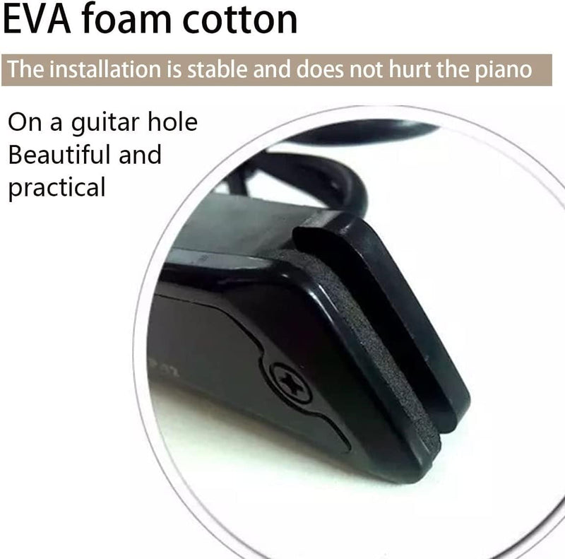Acoustic Guitar Pickup, Humbucker Magnetic Passive Sound-Hole Guitar Pickups with Audio Output for Acoustic Guitar Double Coil Black