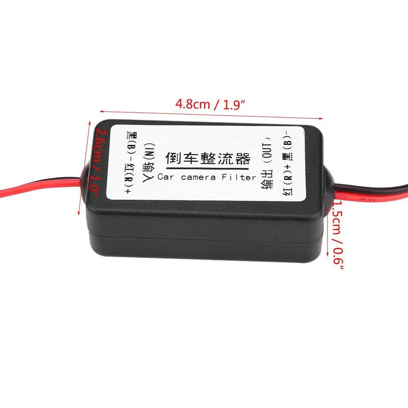 DEWIN Car Reversing Camera Filter, 12 V Filter DC Reversing Camera Power Relay Condenser Filter Rectifier