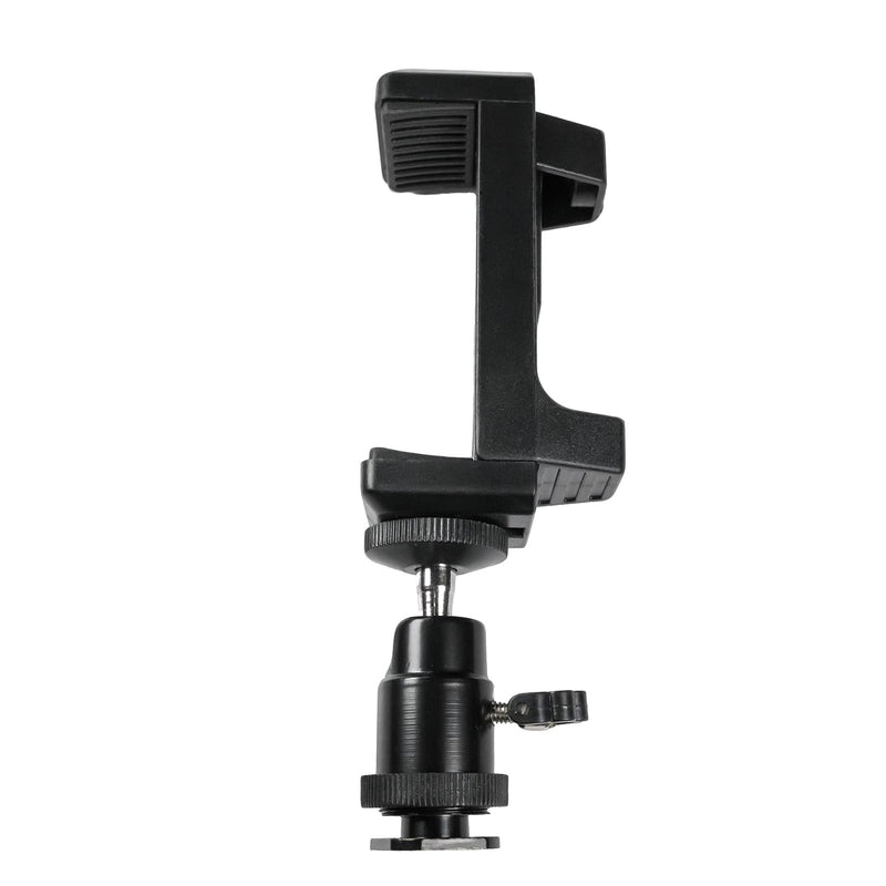 [AUSTRALIA] - Hot Shoe Phone Mount for Camera, Ball Head Adapter with Phone Clamp - 360° Rotatable Smartphone Holder for DSLR/Mirrorless/Action Cam Live Streaming 