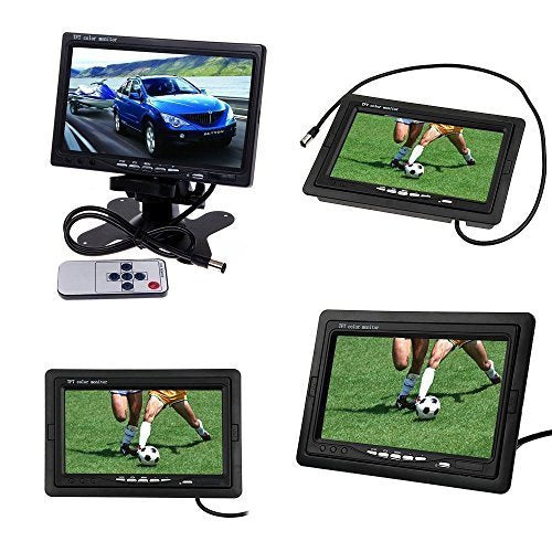 7 inch High Resolution 800 * 480 TFT Color LCD Car Rear View Camera Monitor Support Rotating The Screen and 2 AV Inputs