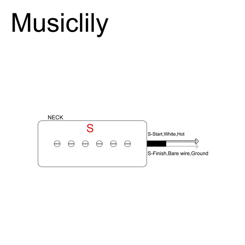 Artec ASA90 Alnico 5 Soapbar Type P90 Single Coil Pickup Electric Guitar Neck Pickup 7.5K, Cream Cream Neck