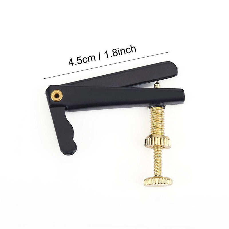 [AUSTRALIA] - 4Pcs String Adjuster Anti-rust Cello String Fine Tuner with Gold Screw Instrument Accessory for 3/4 4/4 Cello (Black) Cello String Adjuster Gold Tone Cello Fine Tuners 4/4 