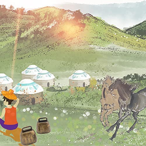 2 Pcs Cow Horse Sheep Grazing Copper Bells,Cattle Farm Animal Loud Red Bronze Bell,Pet Anti-Theft Bell,Small Brass Bell New Years, Wedding Bells & Chimes Percussion Musical Instruments, 2x3cm