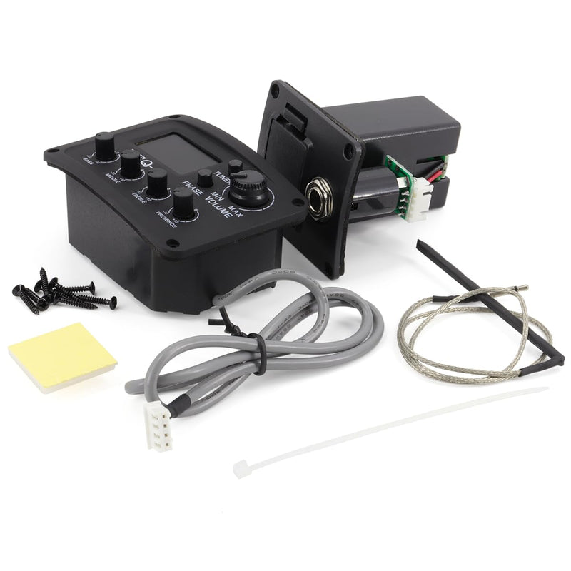 Acoustic 4 Band EQ Equalizer Guitar Preamp Piezo Pickup Tuner Acoustic Guitar Preamp Amplifier Equalizer Tuner (HEQ-4) HEQ-4