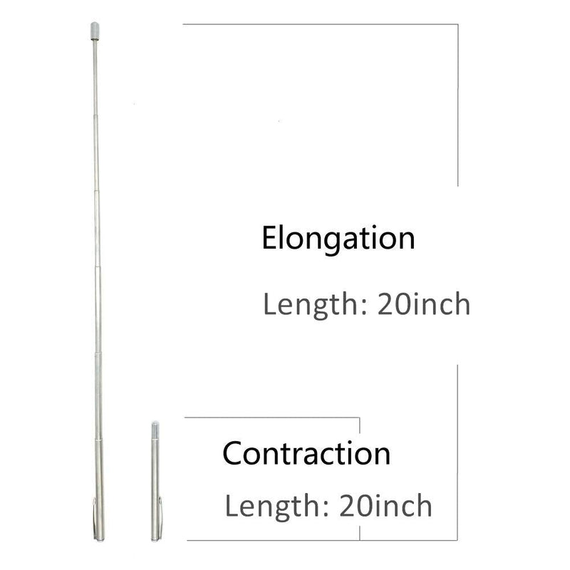 Pocket Pointer with Clip Extends to 50cm Length Hand Pointer Extendable Telescopic Retractable Pointer Handheld Presenter Classroom Whiteboard Pointer
