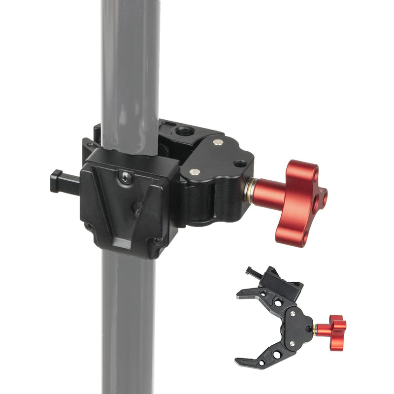 [AUSTRALIA] - Came-TV V-Mount Battery Clamp Large Open Angle and Solid Structure Adapter with 1/4 and 3/8 inches Screw Holes Mounting to Light Stand or Tripod 