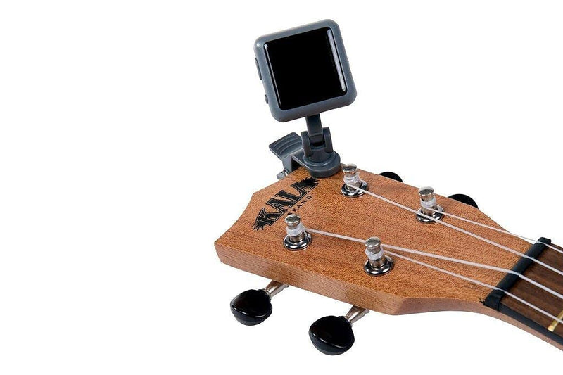 Kala Klipz Rechargeable Chromatic Clip-On Tuner for Guitar/Bass/Violin/Ukulele, Grey Gray