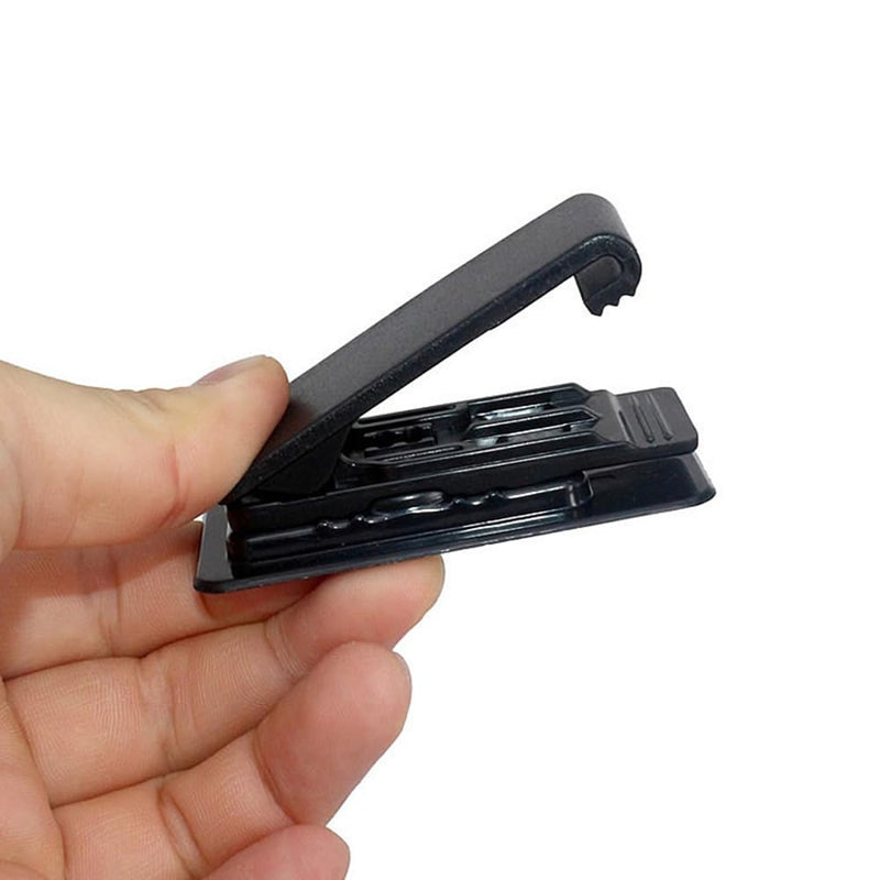 2 Pack Universal 360 Rotation Belt Clip for Portable Cassette Players Recorders/ MP3 & MP4 Players/Portable Microcassette Recorders/CB & Two-Way Radios/Digital Voice Recorders/TV Remote black