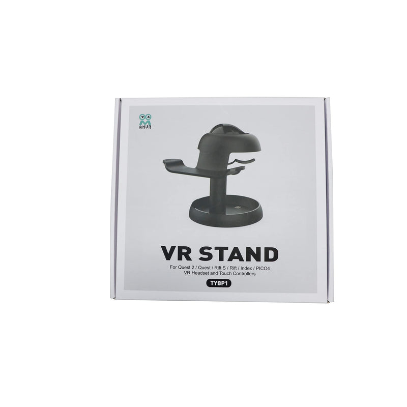 AMVR Stand Holder Compatible with Quest 3/Quest 2/Pico 4/Vision Pro/for PSVR 2 - Universal VR Headset Display Dock, Stable Bracket Storage Round Base, Mount Install Easy