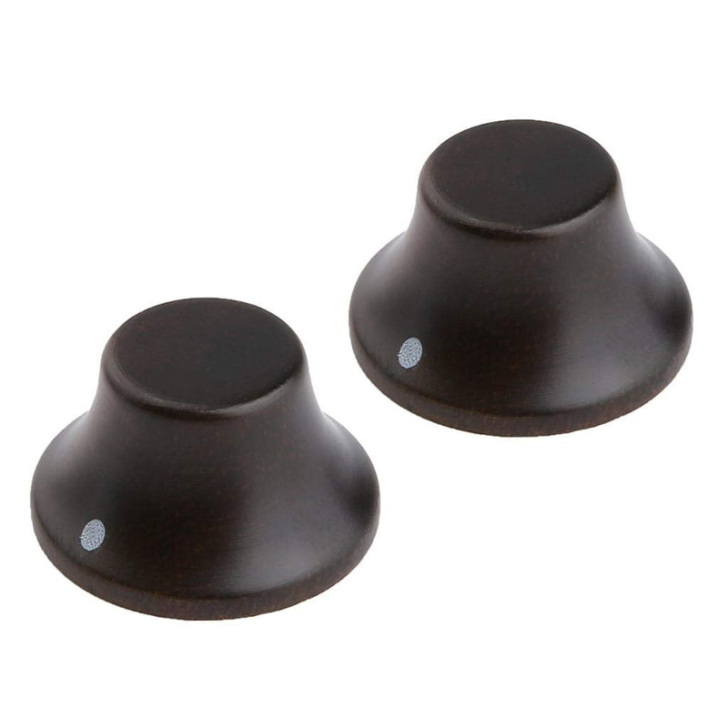 [AUSTRALIA] - KAISH 4-Pack Wood Knobs LP/Strat Style Bell Knobs Guitar Bass Top Hat Wood Knob with Indicator Dot Rose Wood Pack of 4 