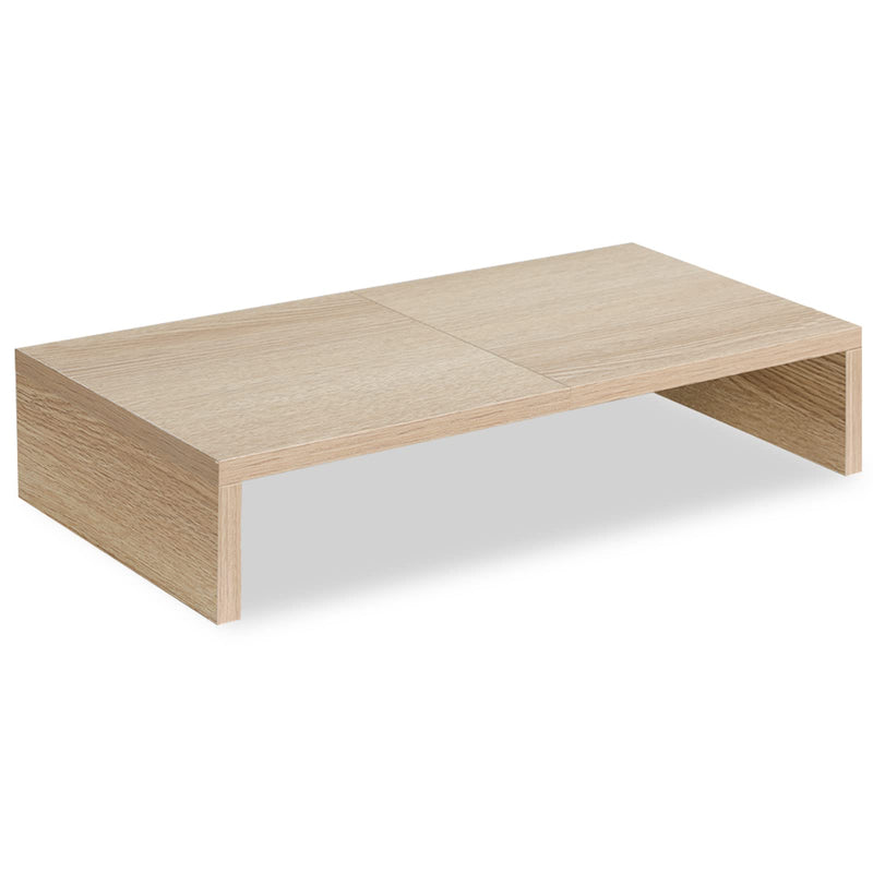 TEAMIX 2 Pack Maple Monitor Stand Riser and 1 Pack 20 inch Maple Monitor Stand Riser for Computer Desk Home Office Organization.