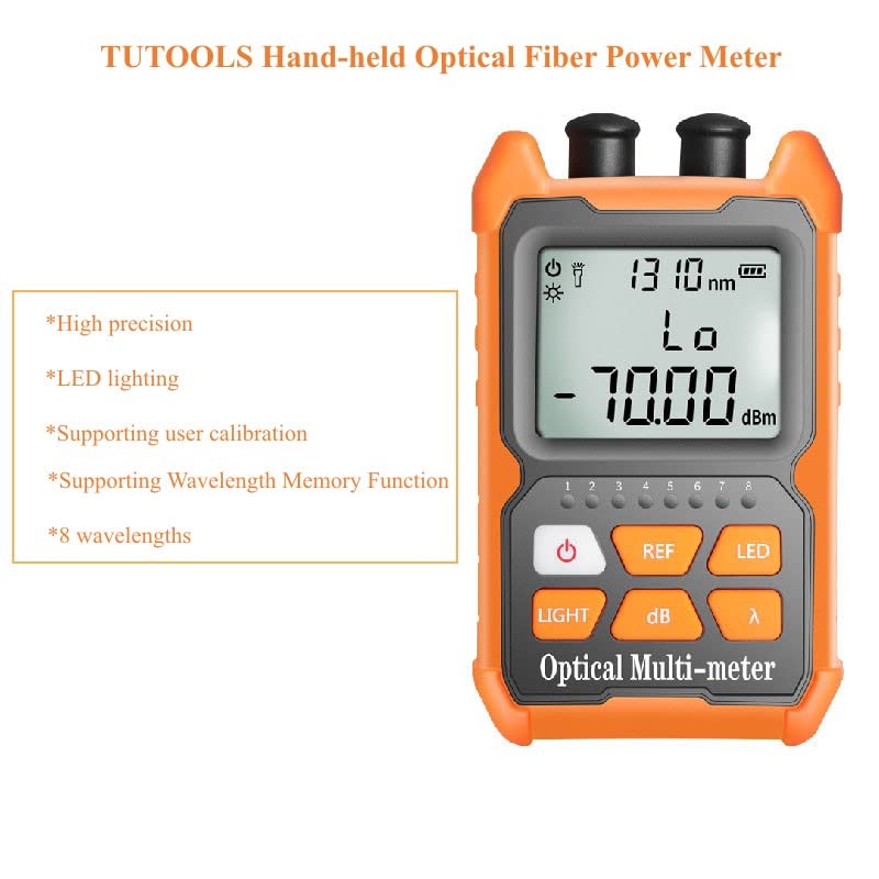 [AUSTRALIA] - Hand-held Optical Fiber Power Meter, Fiber Optic Cable Tester for FC/SC/ST Universal Interface,Optical Multi-Meter with 2mW Visual Fault Locator 