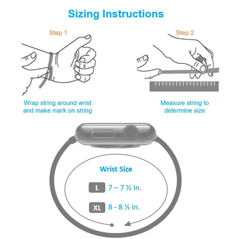 Savior Survival Gear Paracord Watch Band (2 Pack) Compatible with Apple Watch & iWatch Bands Series 42mm 44mm 45mm, 550 Paracord & Stainless Steel Shackle, Adjustable Straps, Gray & Black, Large