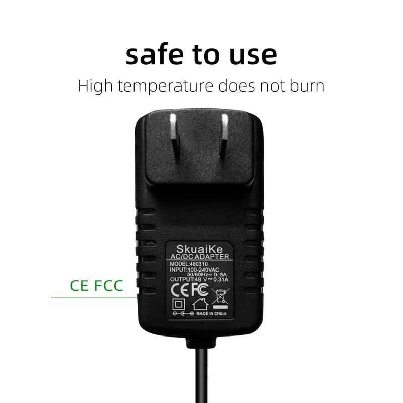 48v Power Supply, 48v Power Adapter is Compatible with polycom IP Phones VVX 300, 301, 310, 311, 400, 401, 410, 411, 500, 501, 511, 600, 601, 611, Sound Point IP 560, 670...