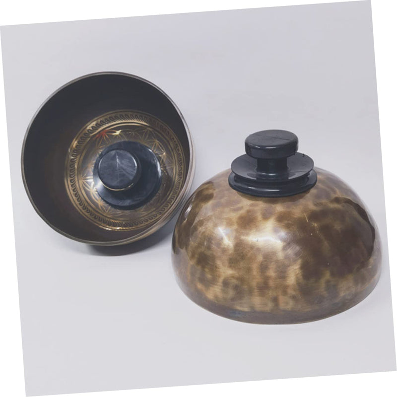 Mikinona 2pcs Bodhisattva Bowl Suction Cup Handle Sound Bowl Stabilizer Buddha Sound Suction Cups Zen Decoration Singing Lifting Handle e Mat Rubber 8x8cm