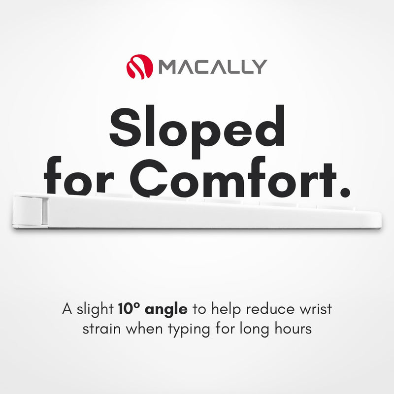 Macally Bluetooth Number Pad for Laptop, Apple, Mac, iMac, MacBook Pro/Air, Ipad, Windows PC, Tablet, or Computer - Rechargeable 18 Key Wireless Numeric Keypad - Bluetooth 10 Key Numpad Keyboard