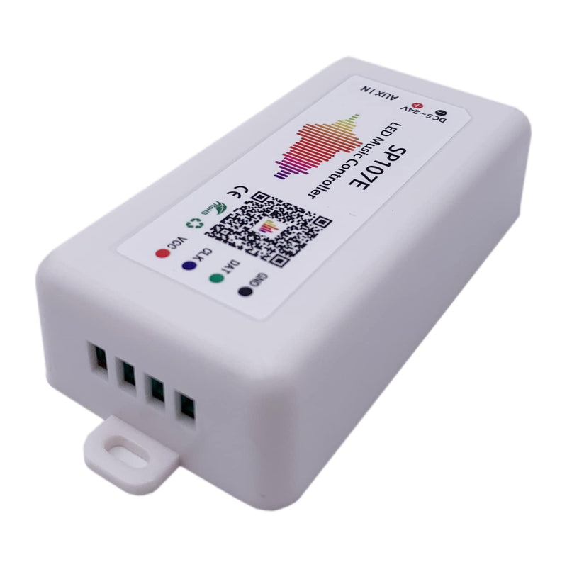 TOPXCDZ SP107e Bluetooth Music LED Controller Full Colour Pixel IC Controller by Phone App for WS2811 WS2812 SK6812 RGBW APA102 Strip