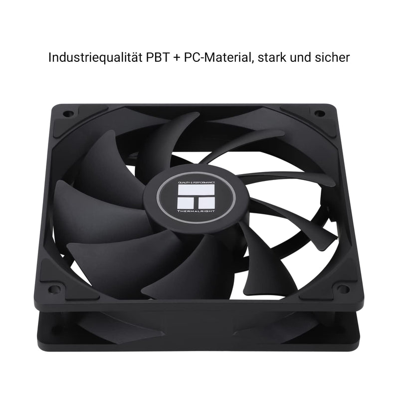 Thermalright TL-C12C CPU Fan 120 mm Case Cooler, 4-Pin PWM Quiet Computer Cooling with S-FDB Bearing Included, up to 1550RPM PC Cooling (3 Quantities) TL-C12C X3