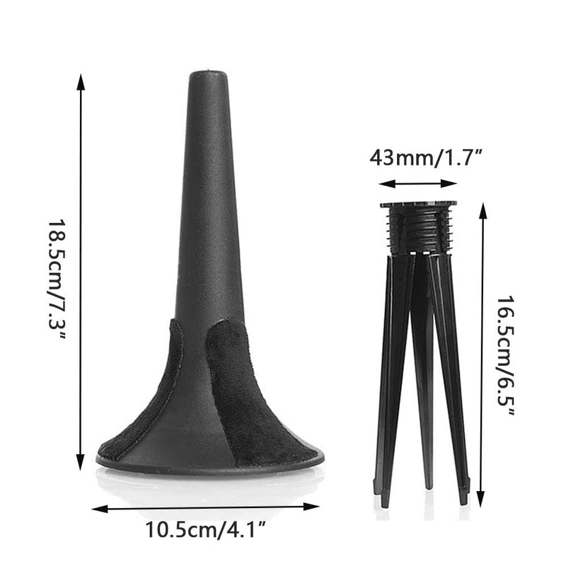 Portable Trumpet Stand Holder Metal 5 Leg Holder Stand Foldable Wind Instrument Accessory Black