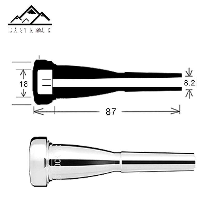 [AUSTRALIA] - EASTROCK 3/5/7C Trumpet Mouthpiece Performance Type 7c Heavy Silver Vacuum Package Trumpet Instrument Accessories 