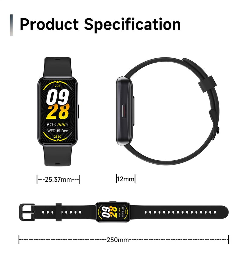 Fitness Trackers,Heart Rate Blood Oxygen Sleep Monitor,1.47‘’ OLED Display,Calorie Pedometer Steps Counter Activity watchs,Smart Band 24/7 Health Monitoring(Black) (DarkBLue) DarkBlue