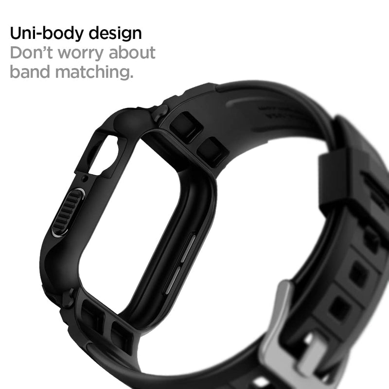 Spigen Mag Armor (MagFit) Designed for iPhone 14 Pro Case and Rugged Armor Pro Designed for Apple Watch Series 9/8/SE2/7/6/SE/5/4 45/44mm