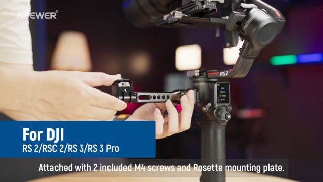 NEEWER Adjustable Field Monitor Mount, 360° Rotating Camera Monitor Holder with 1/4 Inch Thread, Compatible with DJI RS4 Pro RS3 RS2 RSC2 ZHIYUN Crane 2S Crane 3 3S WEEBILL-S MOZA Gimbals, GA005