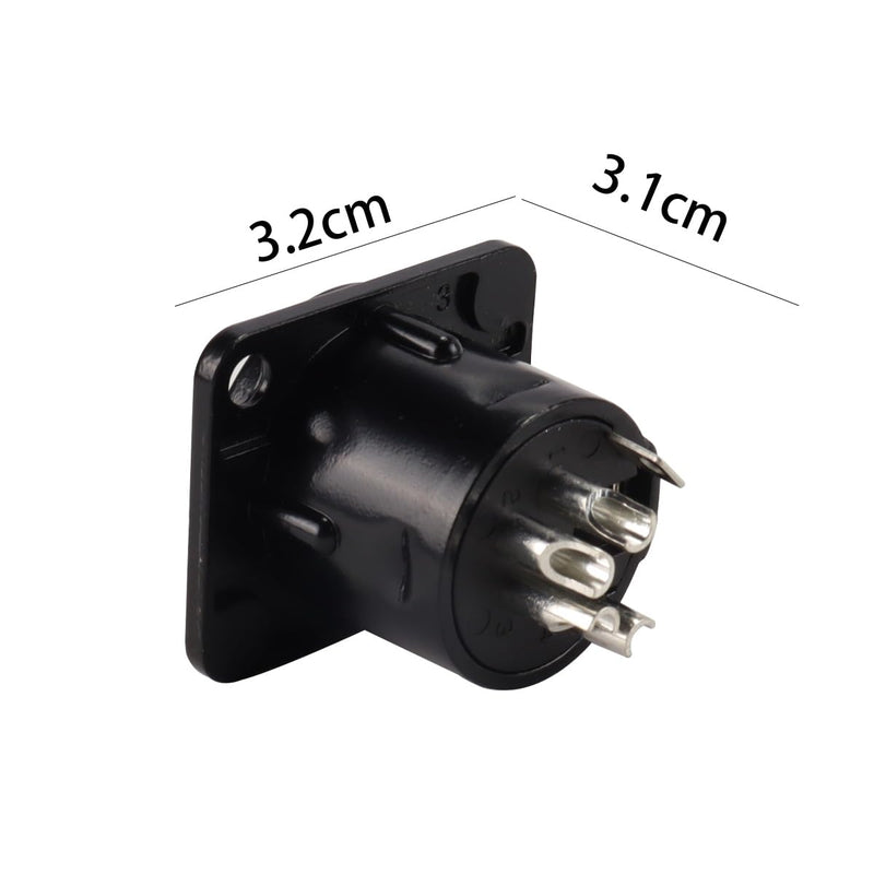 [AUSTRALIA] - Enwye 4 XLR 4 Pin Female Panel Mount Sockets Suitable for Recording Studios, Mixers, Sound Systems etc 