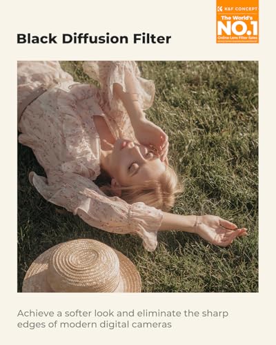K&F CONCEPT 37mm Black Diffusion 1/4 Filter Mist Cinematic Effect Filter