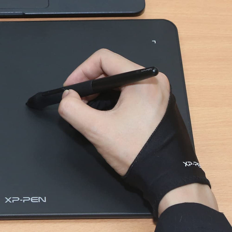 XPPen 6 * 4 inch Drawing Tablet with 16384 Pressure Levels & XP-PEN Professional Artist Glove for Graphics Drawing Tablet