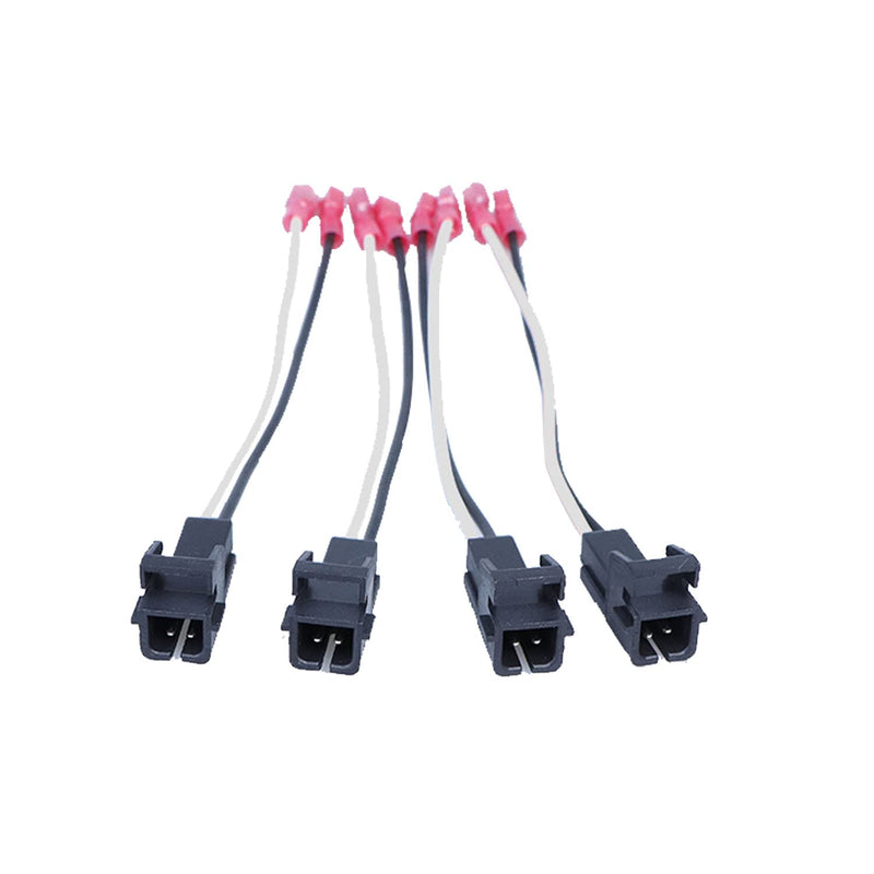 4 Pack Speaker Harness Replacement for GM Motors Buick Cadillac Chevy Oldsmobile Front Rear Door Speaker Wiring Harness Adapter 72-4568 - Door Speaker Replacement (72-4568)