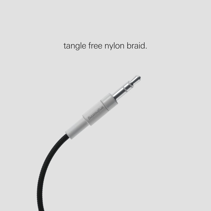 [AUSTRALIA] - teenage engineering textile audio cable 3.5 mm - 3.5 mm, 1200 mm | 47 in (black) 