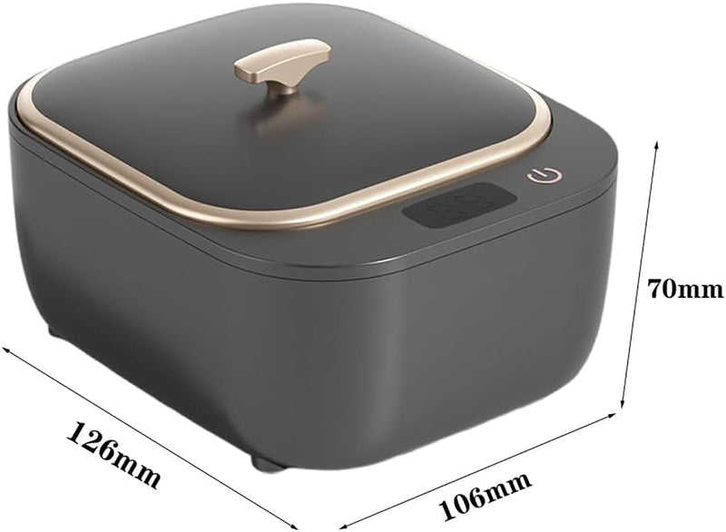Ultrasonic Cleaning Device for Dentures, 48 kHz 250 ml, Portable Ultrasonic Device with 3 Modes, Ultrasonic Cleaner for Jewellery, Dental Splint, Retainer, Antibacterial Scaler