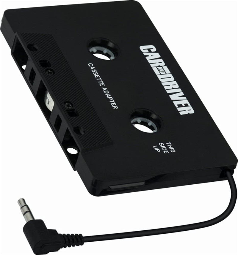 Car and Driver Cassette Aux Adapter for Car | Wired 3.5MM Universal AUX Plug for Smartphones, MP3 Players, 31” Cable | Cassette Adapter for Car | Cassette Deck | Cassette Tape Aux Cord for Car, Black