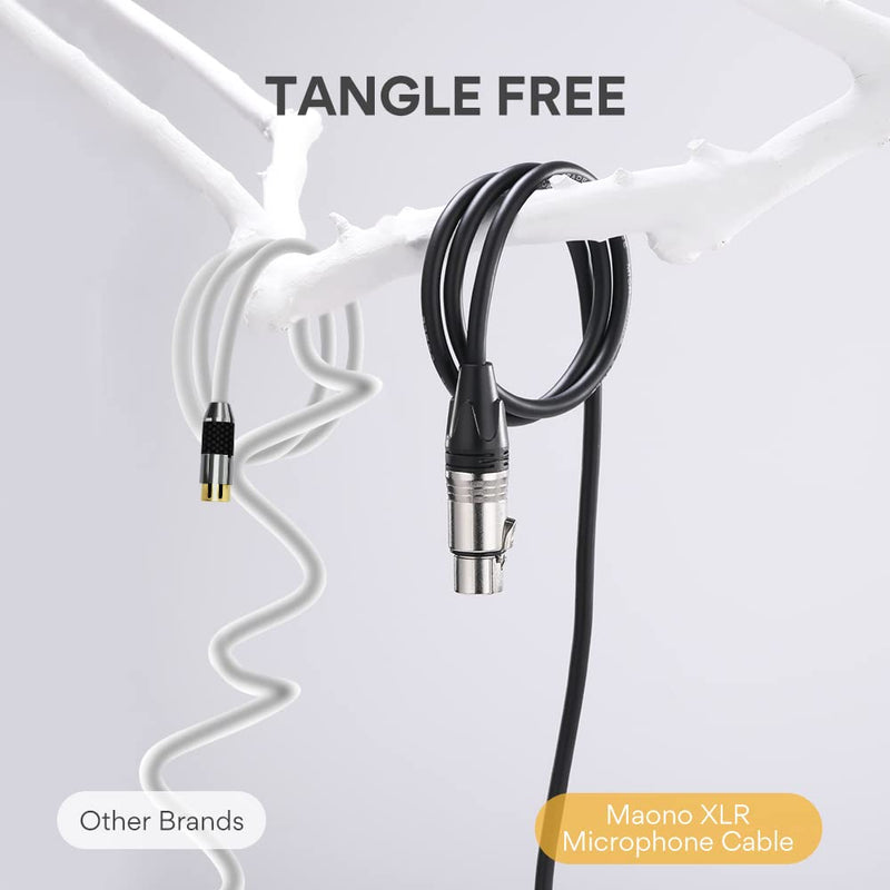 MAONO 6FT XLR Microphone Cable Premium XLR Male to Female Mic Audio Cord with Balanced 3 PIN Connector,Speaker Cable Mic Wire PD100X,200X,300X,400X Microphones, Audio Mixer